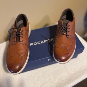 Rockport Men's Tan Leather Oxfords Size 11 Brand New